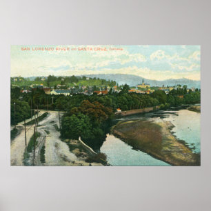 Poster Vue aérienne de la rivière San Lorenzo