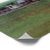 Poster Vue aérienne de la ville de Sharon Springs, KS (Coin)