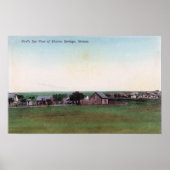 Poster Vue aérienne de la ville de Sharon Springs, KS (Devant)