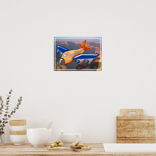 Poster Vue aérienne de l'avion Extraordinaire (Cuisine)