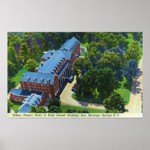Poster Vue aérienne de l'hôtel de Gideon Putnam, spa