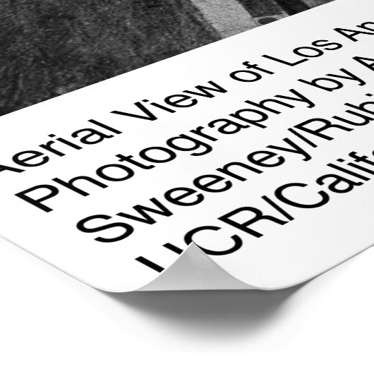 Poster Vue aérienne de Los Angeles par Ansel Adams (Coin)