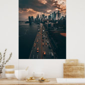 Poster Vue aérienne de Manhattan City (Cuisine)