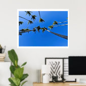 Poster Vue aérienne de palmiers (Bureau à domicile)