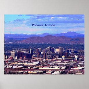Poster Vue aérienne de Phoenix Arizona en journée