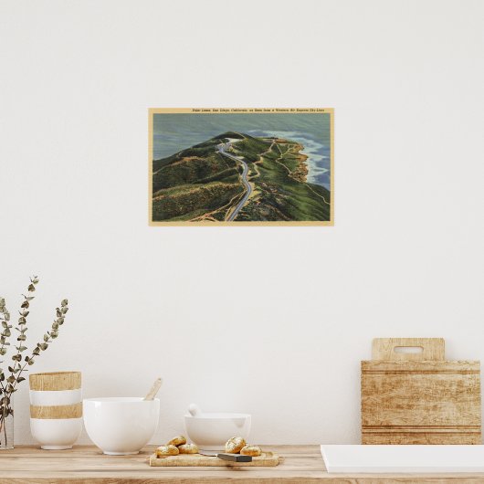 Poster Vue aérienne de Point Loma (Cuisine)