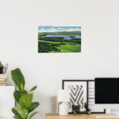 Poster Vue aérienne de Saranac Inn Golf Course & (Bureau à domicile)