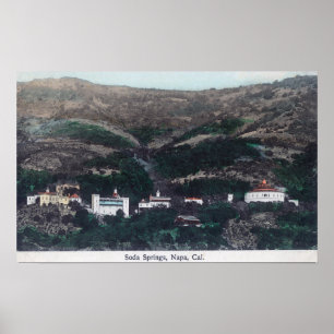 Poster Vue aérienne de Soda SpringsNapa, CA