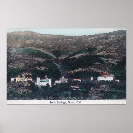 Poster Vue aérienne de Soda SpringsNapa, CA (Devant)