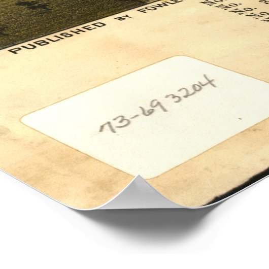 Poster Vue aérienne de Somerville, New Jersey (1882) (Coin)