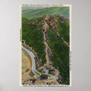 Poster Vue aérienne de traînée d'enroulement, château,