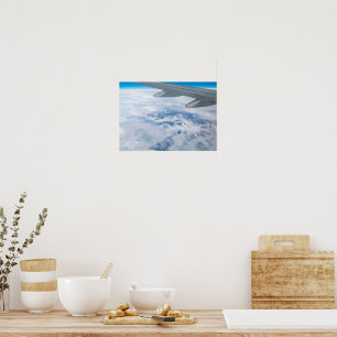 Poster Vue aérienne des Alpes enneigées – Vol pour Venise