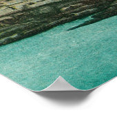 Poster Vue aérienne des chalets et de la plage à la Jolla (Coin)