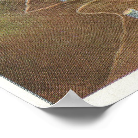 Poster Vue aérienne des chutes Niagara entières (Coin)