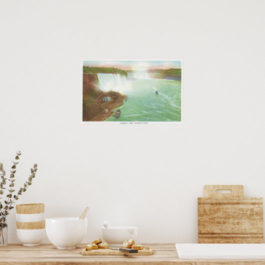 Poster Vue aérienne des chutes Niagara entières (Cuisine)