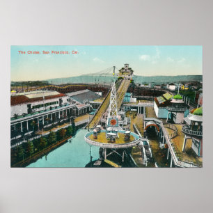 Poster Vue aérienne des descendeurs