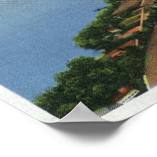 Poster Vue aérienne des lacs Placid et miroir (Coin)