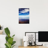 Poster Vue aérienne des montagnes brunes rouges (Bureau à domicile)