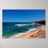Poster Vue Aérienne Des Touristes Marchant Sur La Plage T (Devant)