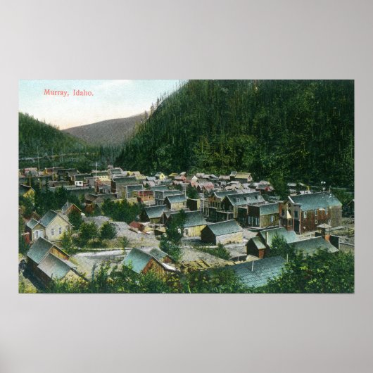 Poster Vue aérienne du CityMurray, ID (Devant)