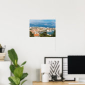 Poster Vue aérienne du front de mer de la ville de Split, (Bureau à domicile)