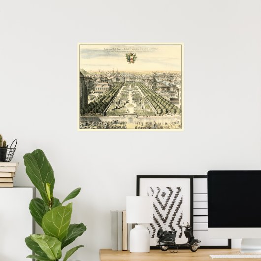 Poster Vue aérienne du jardin formel par Eric Dahlbergh (Bureau à domicile)