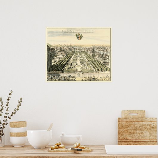 Poster Vue aérienne du jardin formel par Eric Dahlbergh (Cuisine)