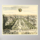 Poster Vue aérienne du jardin formel par Eric Dahlbergh (Devant)