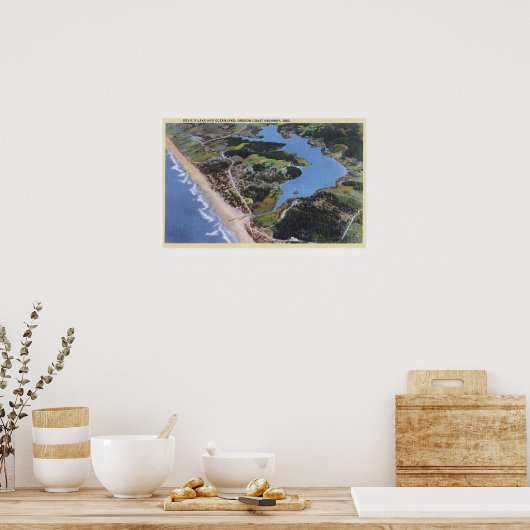 Poster Vue aérienne du lac Devil (Cuisine)