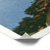 Poster Vue aérienne du lac Placid et du lac Mirror (Coin)