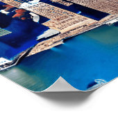 Poster Vue aérienne du Motif de Manhattan (Coin)