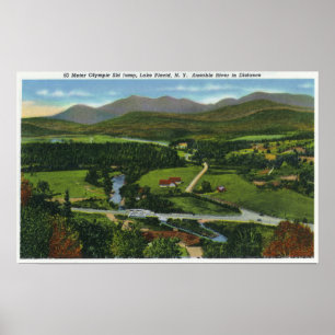 Poster Vue aérienne du saut de ski olympique de 60 mètres