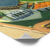 Poster Vue aérienne du stade municipal de Cleveland, OH (Coin)