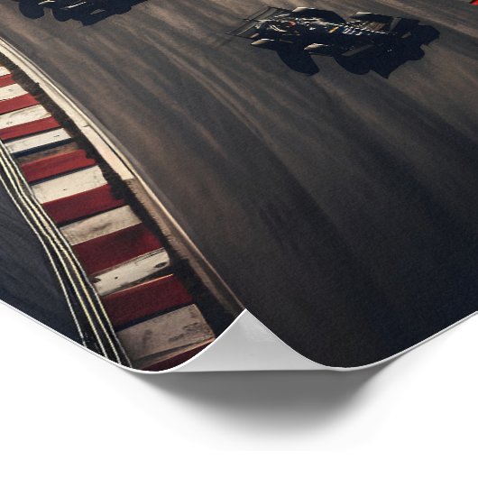 Poster Vue aérienne d'une course de Formule 1 (Coin)