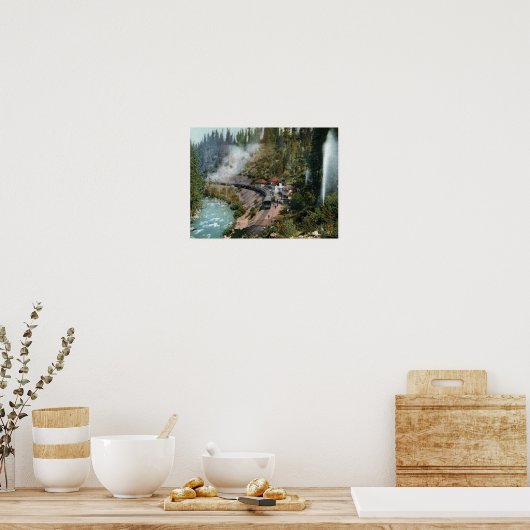 Poster Vue aérienne d'une gare (Cuisine)