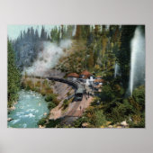 Poster Vue aérienne d'une gare (Devant)