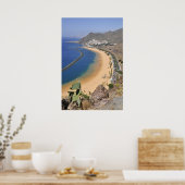 Poster Vue aérienne d'une plage de Tenerife (Cuisine)