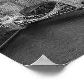 Poster Vue aérienne Londres avec Tower Bridge River Thame (Coin)