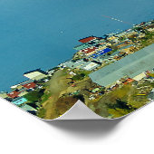 Poster Vue aérienne panoramique de la ville de ushuaia (Coin)