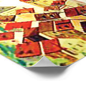 Poster Vue aérienne, ville de Lucerne et lac, Suisse (Coin)