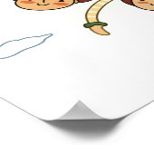 Poster Vue arrière d'un couple volant ensemble (Coin)