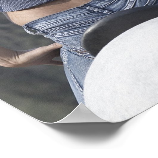 Poster Vue arrière d'une femme à cheval (Coin)