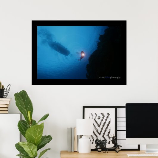 Poster Vue Ci-Dessous (Bureau à domicile)