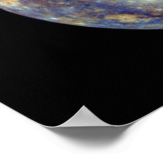 Poster Vue colorée de Mercure (Coin)