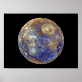 Poster Vue colorée de Mercure (Devant)