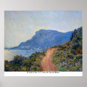 Poster Vue côtière avec baie de Claude Monet (Devant)