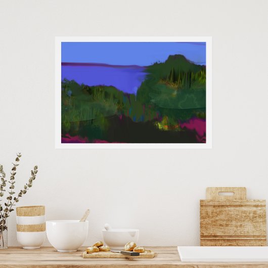 Poster Vue côtière Paysage abstrait (Cuisine)