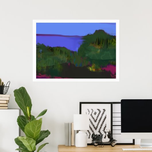 Poster Vue côtière Paysage abstrait (Bureau à domicile)