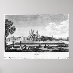 Poster Vue d'abbaye de Cluny