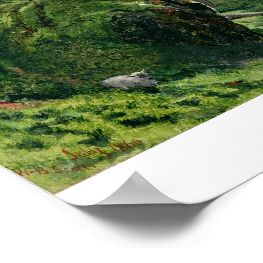 Poster Vue d'Ailsa Craig et de l'île d'Arran, 1860 (Coin)